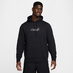 Men's - Nike Chi Club Pullover BB Hoodie - Black/White
