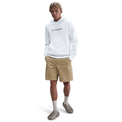 Men's - Nike LA Template Club BB Pullover Hoodie - White/Cosmic Clay