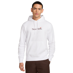 Men's - Nike NYC Club Pullover BB Hoodie - White/Cosmic Clay