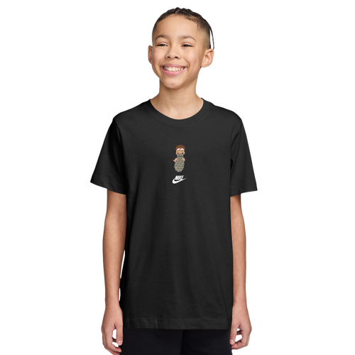 BOYS - Nike Club Fam T-Shirt - Black/Red