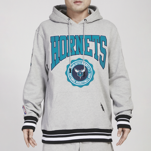 

Pro Standard Mens Pro Standard Hornets Crest Emblem Fleece P/O Hoodie - Mens Gray Size XL