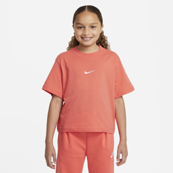 Girls' Grade School - Nike Essential Boxy T-Shirt - Orange/White