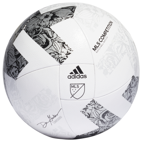 

adidas adidas MLS NFHS Soccer Ball - Adult White/Silver Metallic/Black Size 4
