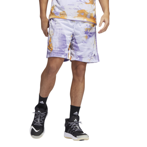 

adidas Mens adidas AOP Short - Mens White/Purple Size S