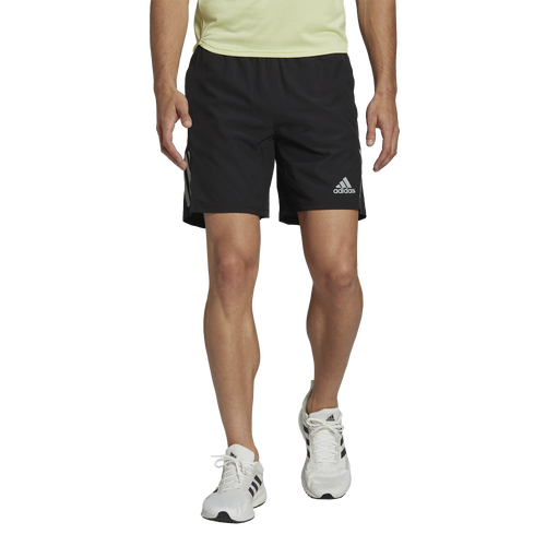 

adidas Mens adidas Own The Run 5" Shorts - Mens Black/Reflective Silver Size M