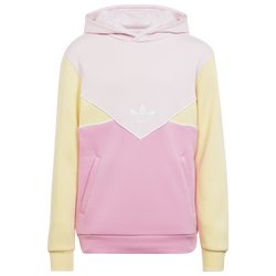 Girls' Grade School - adidas Originals Adicolor Lifestyle Hoodie - Almost Yellow/Clear Pink/Bliss Pink