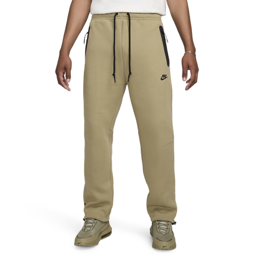 

Nike Mens Nike Tech Fleece Open Hem Pant - Mens Neutral Olive/Black Size M