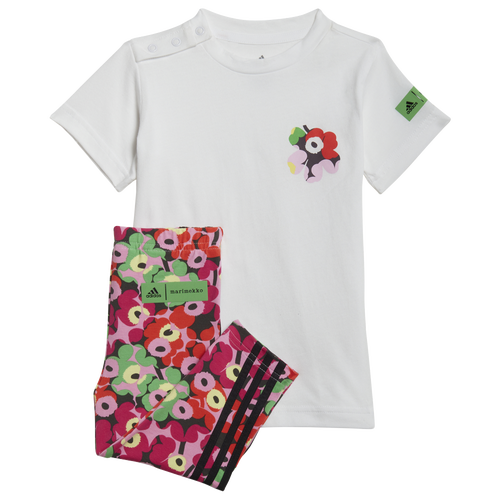

adidas Girls adidas MRMK Set - Girls' Toddler Pink/Maroon Size 2T