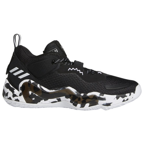 

adidas Mens adidas D.O.N. Issue 3 - Mens Basketball Shoes Black/White/Black Size 8.0