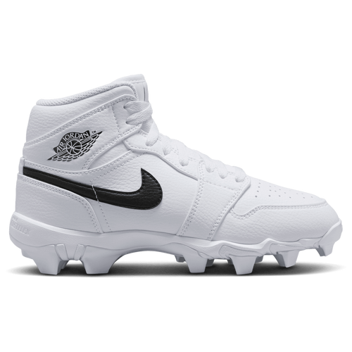 

Jordan Boys Jordan AJ 1 Mid - Boys' Grade School Football Shoes White/Black Size 06.0