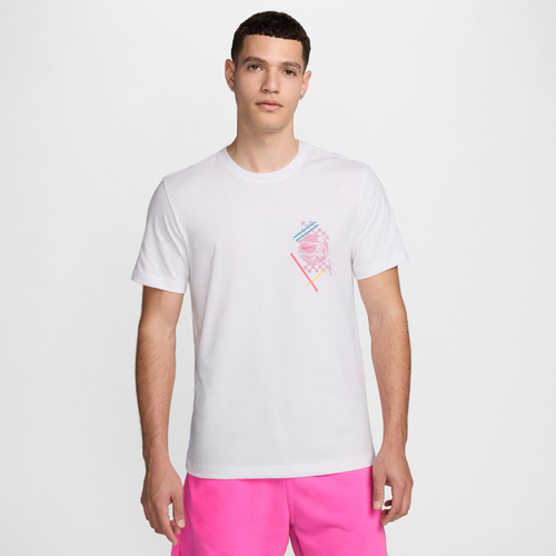 

Nike Mens Nike NSW Short Sleeve Surf Crew T-Shirt - Mens White/Pink/Multi Size S