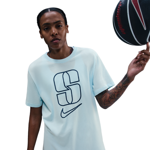  - Nike Dri-FIT Sabrina Short Sleeved T-Shirt - Glacier Blue