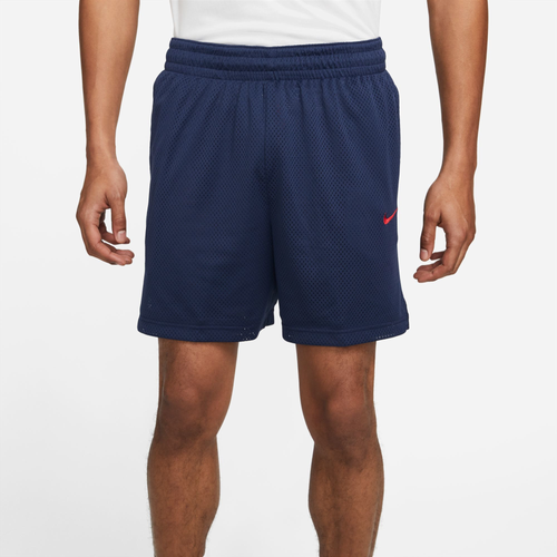 

Nike Mens Nike Dri-Fit Openhole Mesh 6" Shorts - Mens Midnight Navy/Red Size XL