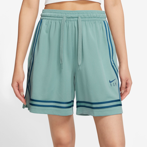 Shop Nike Womens  Fly Crossover M2z Shorts In Industrial Blue/mineral