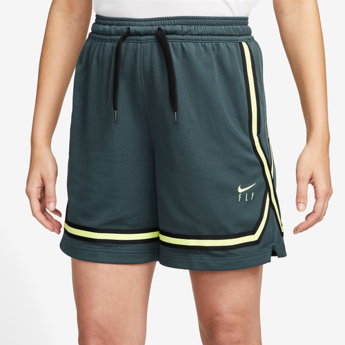 Nike Womens  Fly Crossover M2z Shorts In Jungle/lemon