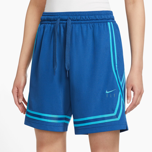 Nike Womens  Fly Crossover M2z Shorts In Game Royal/baltic Blue