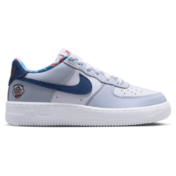 Boys' Grade School - Nike Air Force 1 LV8 - White/White/Midnight Navy