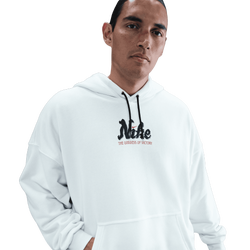 Men's - Nike Club Oversized Pullover Victorious Hoodie - White/Black
