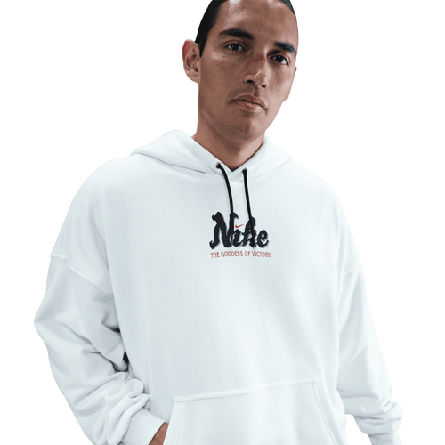 MENS - Nike Club Oversized Pullover Victorious Hoodie - White/Black