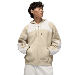 Men's - Jordan Lifestyle OVS Stretch Y2K Full Zip Hoodie - Wheat/Tan