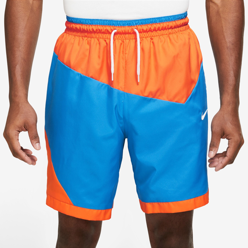 

Nike Mens Nike Dri-FIT DNA Woven Shorts - Mens Orange/Blue/White Size L