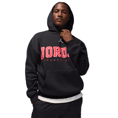 Jordan Mens Skate Oversize Stretch Pullover Hoodie - White/Black