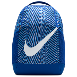 Youth - Nike Brasilia AOP Backpack - White/Game Royal/Midnight Navy