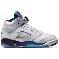 Boys' Grade School - Jordan Air Jordan 5 Retro OG - White/Purple