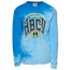 Cross Colours HBCU Institutions Long Sleeve T-Shirt - Men's Blue Dye/Blue Dye