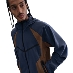 Men's - Nike Tech Woven Pro Full-Zip Jacket - Thunder Blue/Mosswood Brown/Black