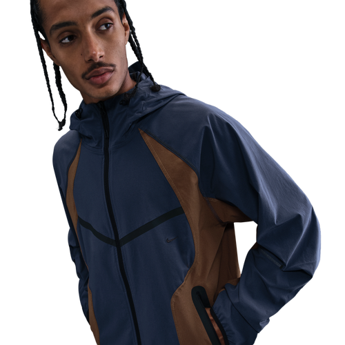 MENS - Nike Tech Woven Pro Full-Zip Jacket - Thunder Blue/Mosswood Brown Black