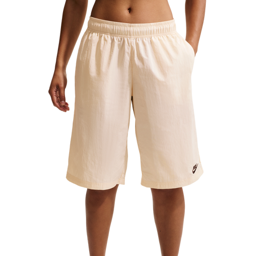 WOMENS - Nike NSW Longline SPD Shorts - Chalk/Black