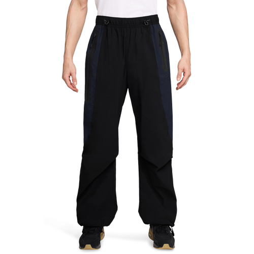 Nike Tech Dri-fit Woven Oversize Stretch Nylon Pants In Black