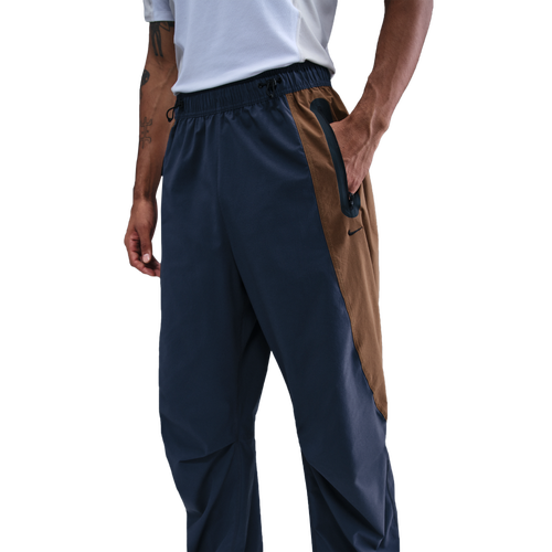 Nike Tech Woven Pro Oversized Pants - Nike Thunder Blue/Mosswood Brown Black