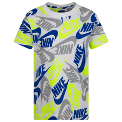 Boys' Preschool - Nike Futura Toss All Over Print T-Shirt - White/Blue