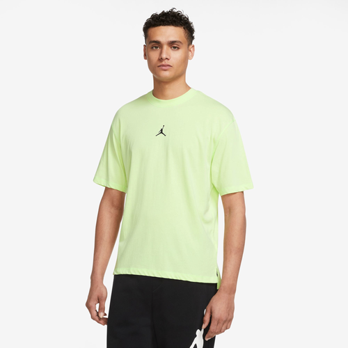 Jordan Mens  Dri-fit Sport Short-sleeve Top In Lt Liquid Lime/black