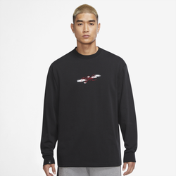 Men's - Jordan Flt Ess 85 Long Sleeve T-Shirt  - Black/White