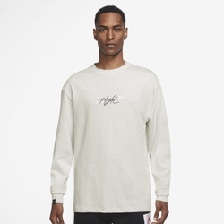 Men's - Jordan Flt Ess 85 Long Sleeve T-Shirt  - Tan/White