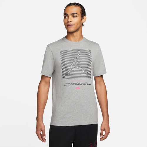 

Jordan Mens Jordan Jumpman GFX Short Sleeve Crew - Mens Carbon Heather/Black Size XS