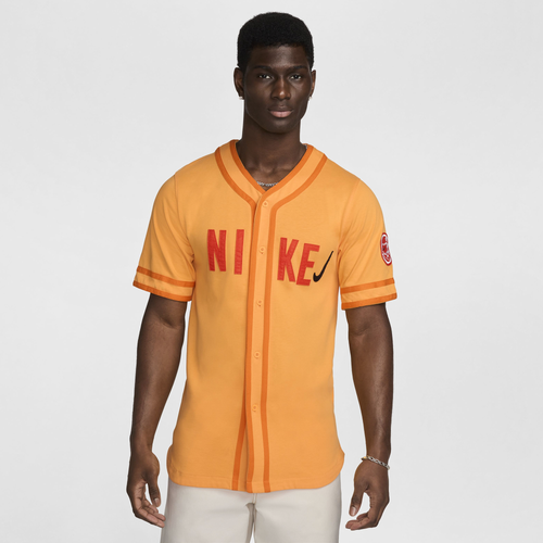 

Nike Mens Nike NSW Baseball Short Sleeve Surf Jersey - Mens Resin Size S