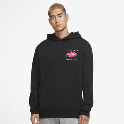 Men's - Jordan Essential Fleece Graphic Pullover - Black/Red