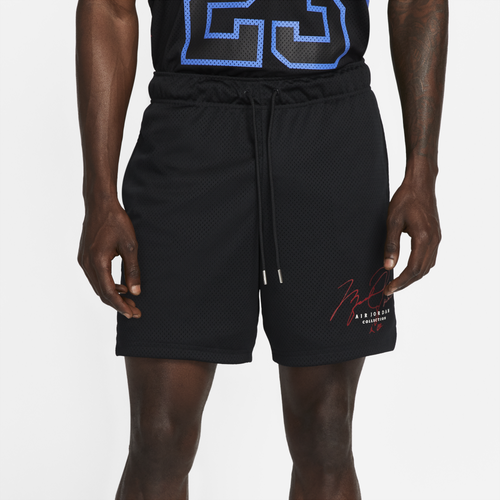 

Jordan Mens Jordan Essential Mesh GFX Shorts - Mens Black Size XL