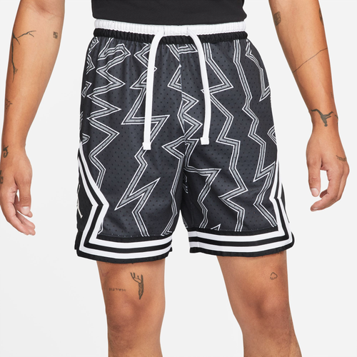 

Jordan Mens Jordan Dri-FIT Sport AOP Diamond Shorts - Mens Black/Black/White Size XL