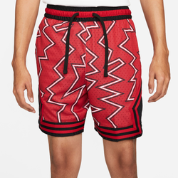 Men's - Jordan Dri-FIT Sport AOP Diamond Shorts - Gym Red/Black/Gym Red
