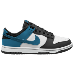 Boys' Grade School - Nike Dunk Low - Summit White/Black/Industrial Blue