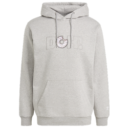 Men's - adidas Pullover Hoodie - Grey/Pink