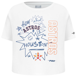 Girls' Grade School - Pro Standard Houston Astros Sketch T-Shirt - Orange/White/Blue