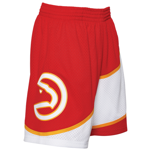 Shop Mitchell & Ness Mens Atlanta Hawks  Hawks Shorts In Red/black