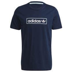 Men's - adidas Linear Logo T-Shirt - Navy/White