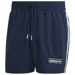 Men's - adidas Linear Logo Shorts - Navy/Green